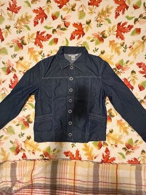 mac & jac Dark Blue Denim Button-Up Jacket
